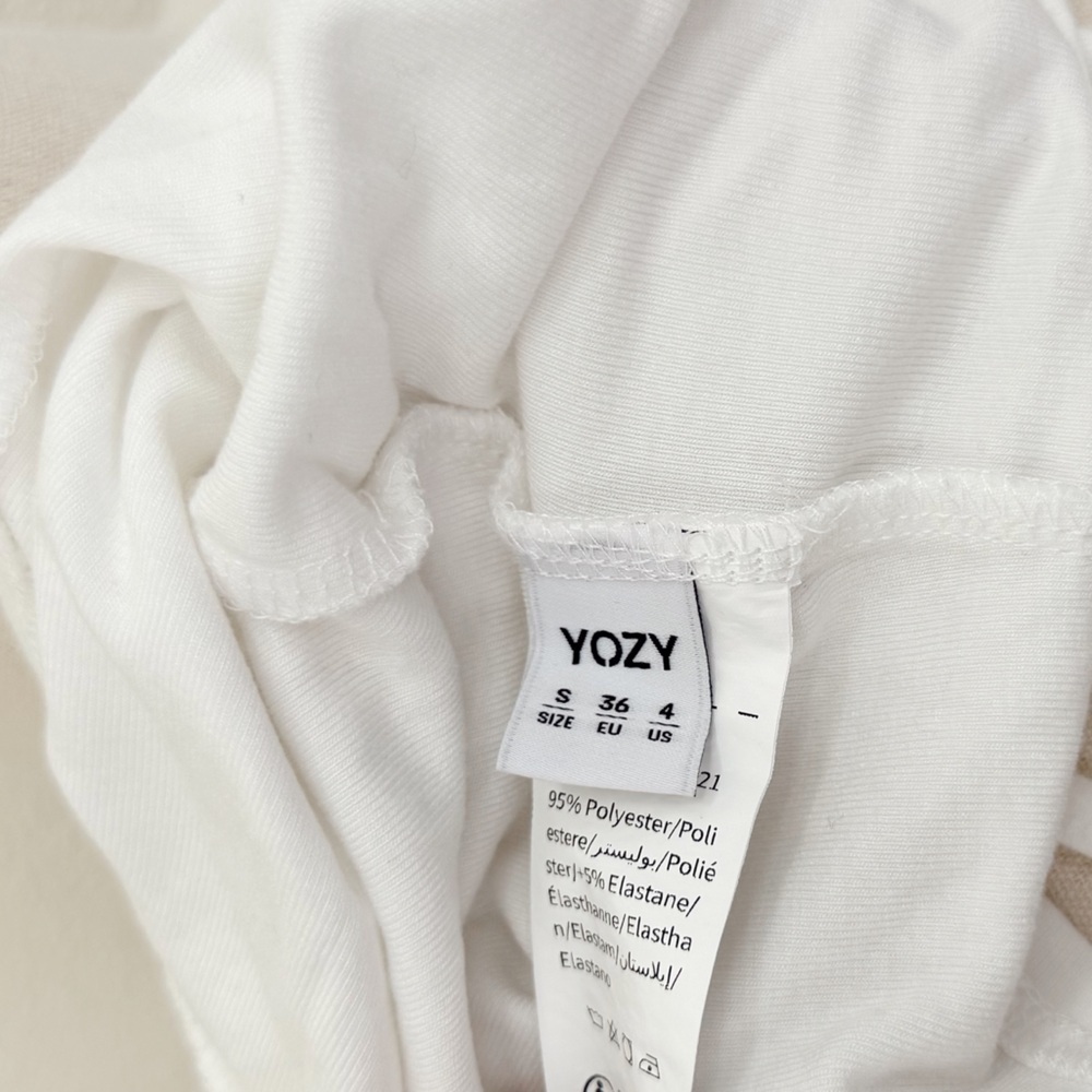 Yozy White Cute Tie-Front Long Sleeve Top Women’s Size Small - Picture 6 of 6
